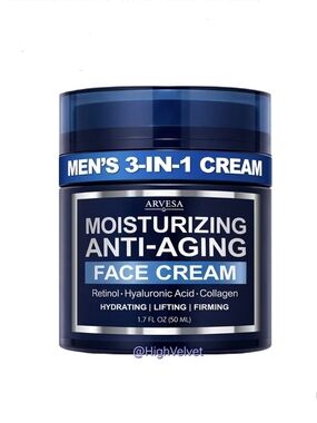 Arvesa Mens Face Moisturizer Cream - Anti Aging Cream with Retinol & Collagen